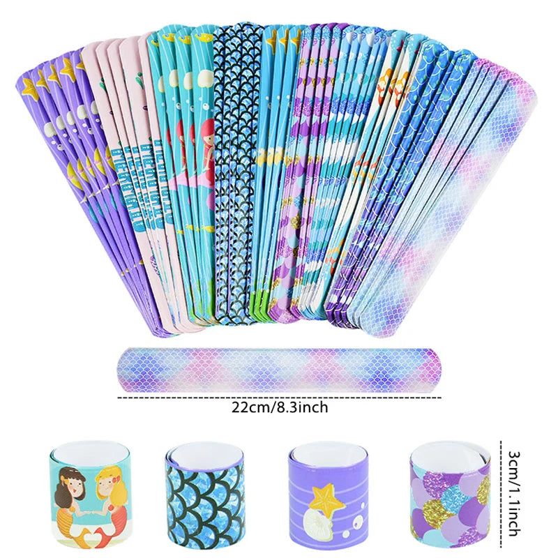 Lot de 10 jouets en forme de cercle avec battements de sirène pour décoration de fête sur le thème de la petite sirène, cadeau de fête d'anniversaire pour fille, sous la mer, baby shower