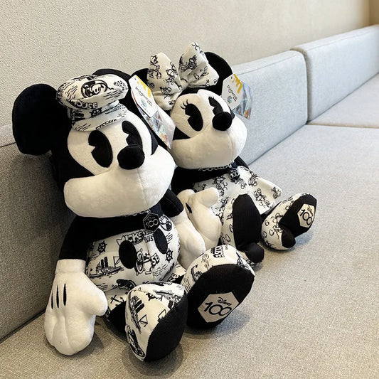 36cm Disney 100th Anniversary Mickey Minnie Plush Toys Cute Pillow Doll Homdecor Stuffed Dolls Cartoon Animals Plush Toy