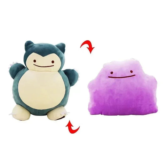 20cm Pokemon Anime Dolls Reversible Pillow Cushion Ditto Transform Snorlax Plush Toys Pillow Doll For Kids Gift