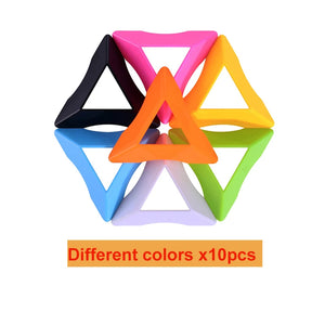 Lot de 10 supports de cube de couleur 2x2 3x3 4x4 de qualité supérieure, support de base de cube magique de vitesse en plastique, jouets d'apprentissage éducatifs